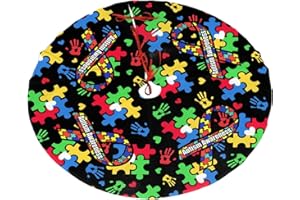 MAJOUG Autism Awareness Tree Skirt Christmas Tree Ornaments Tree Skirt for Christmas Decoration 36"