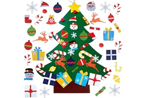 UMEELR Felt Christmas Tree for Toddlers Kids, 3.3FT DIY Wall Christmas Felt Tree with 31 Pcs Detachable Ornaments Wall Decor with Hanging Rope for Boys Girls Xmas Gifts Home Door Decoration