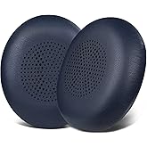 SOULWIT Earpads Replacement for Jabra Evolve2 65 (Evolve 2 65MS 65UC MS UC)/Evolve2 40 (40UC 40MS USB)/Elite 45h On-Ear Wireless Headset, Ear Pads Cushions with Softer Protein Leather - Navy Blue