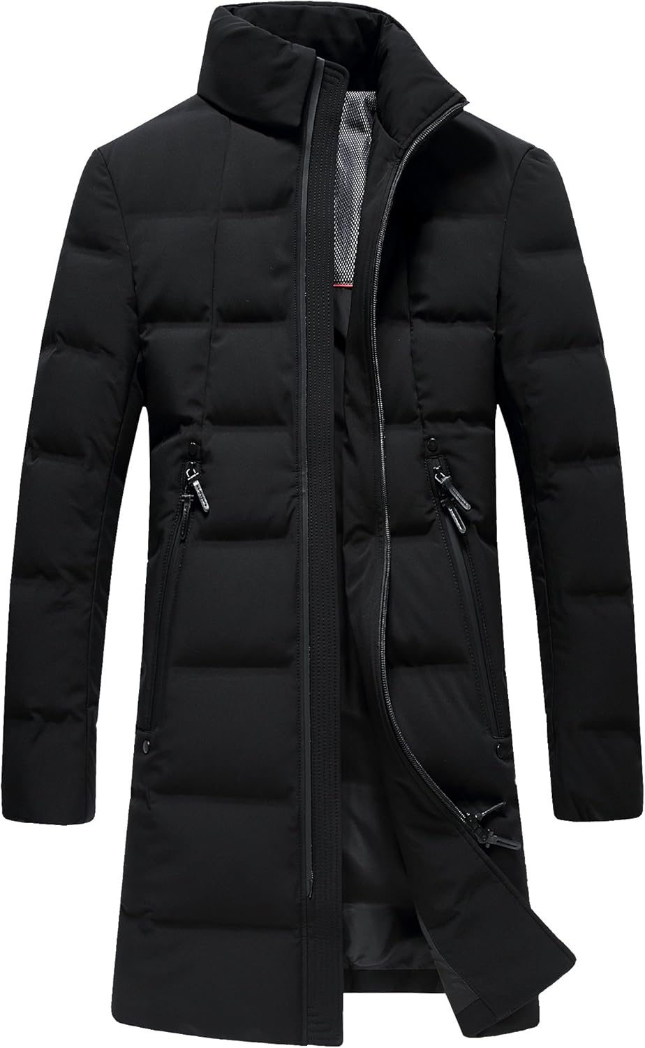 SUNNY SHOP Thick Packable Down Jacket Men Long Winter Coat