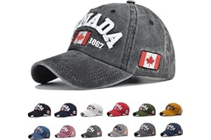 Canada Hats for Men Women 1867 Canada Day Baseball Caps Embroidered Maple Leafs Patriotic Hat Adjustable Fit