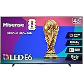 Hisense 43" E6 Cinema Series Hi-QLED 4K UHD Smart Fire TV (43E6QF) - AI Light Sensor, Dolby Vision · Atmos, Voice Remote with