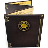 Stratagem The Master's Tome 4-Panel Customizable GM Screen with Free Inserts &ndash; Dry Erase, Dungeon &amp; Game Master Accessory for Tabletop RPG Campaigns (Brown)