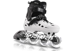 JC JORDEN Inline Skates for Kids Girls and Boys, 4 Sizes Adjustable Roller Skates Blades with Full Light Up Wheels for Women Men, Durable Outer Shell, Roller Skates 4-12 Adults