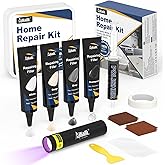 Quartz Countertop Repair Kit, Granite & Marble Repair Kit with 4*15g Filler(White,Beige, Gray,Clear), 30s Fast Repair Chip, Hole, Scratch, Crack on Fiberglass, Porcelain, Ceramic Tile, Bath Tub, Sink