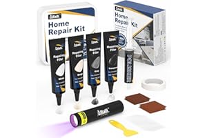 AILIAILI Quartz Countertop Repair Kit, Granite & Marble Repair Kit with 4*15g Filler(White,Beige, Gray,Clear), 30s Fast Repair Chip, Hole, Scratch, Crack on Fiberglass, Porcelain, Ceramic Tile, Bath Tub, Sink