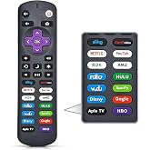 Replacement Remote for Roku TV, for TCL, Onn, Hisense TVs | 14 APP Shortcuts, No Setup Required, Replacement Remote Compatible with RokuTV Models, 2-Year Warranty