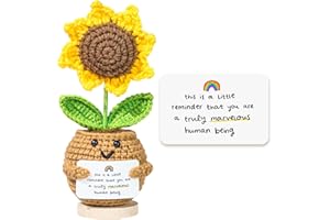 Thank You Gifts for Women Positive Crochet Sunflower Christmas Birthday Graduation Easter Gifts for Women Best Friend Sister 