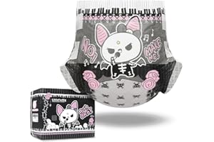 Littleforbig Ultra Absorbent 7000 mL Adult Printed Diaper 10 Pieces - Goth Brat (Medium 28"-38")