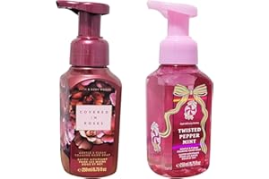 Bath & Body Works Foaming Hand Soaps 259ml, Covered in Roses, Twisted Peppermint)