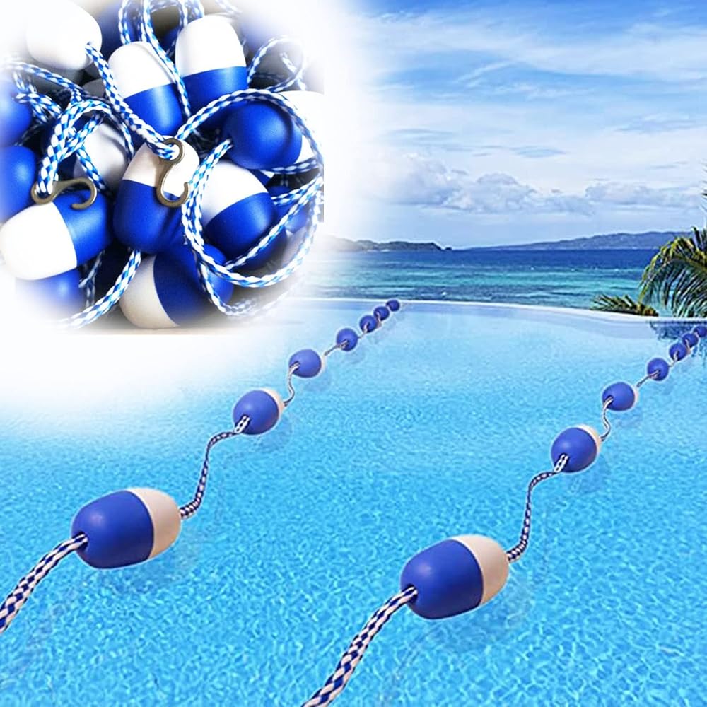DAKAJA Pool Lane Dividers 7m Anti-UV Float Line with Buoy & Hooks
