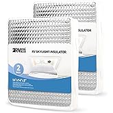 2 Pack RVINGPRO 14’’x14’’ RV Vent Insulator with Reflective Surface & No-Slip Design, RV Skylight Cover Fits for Standard RV 