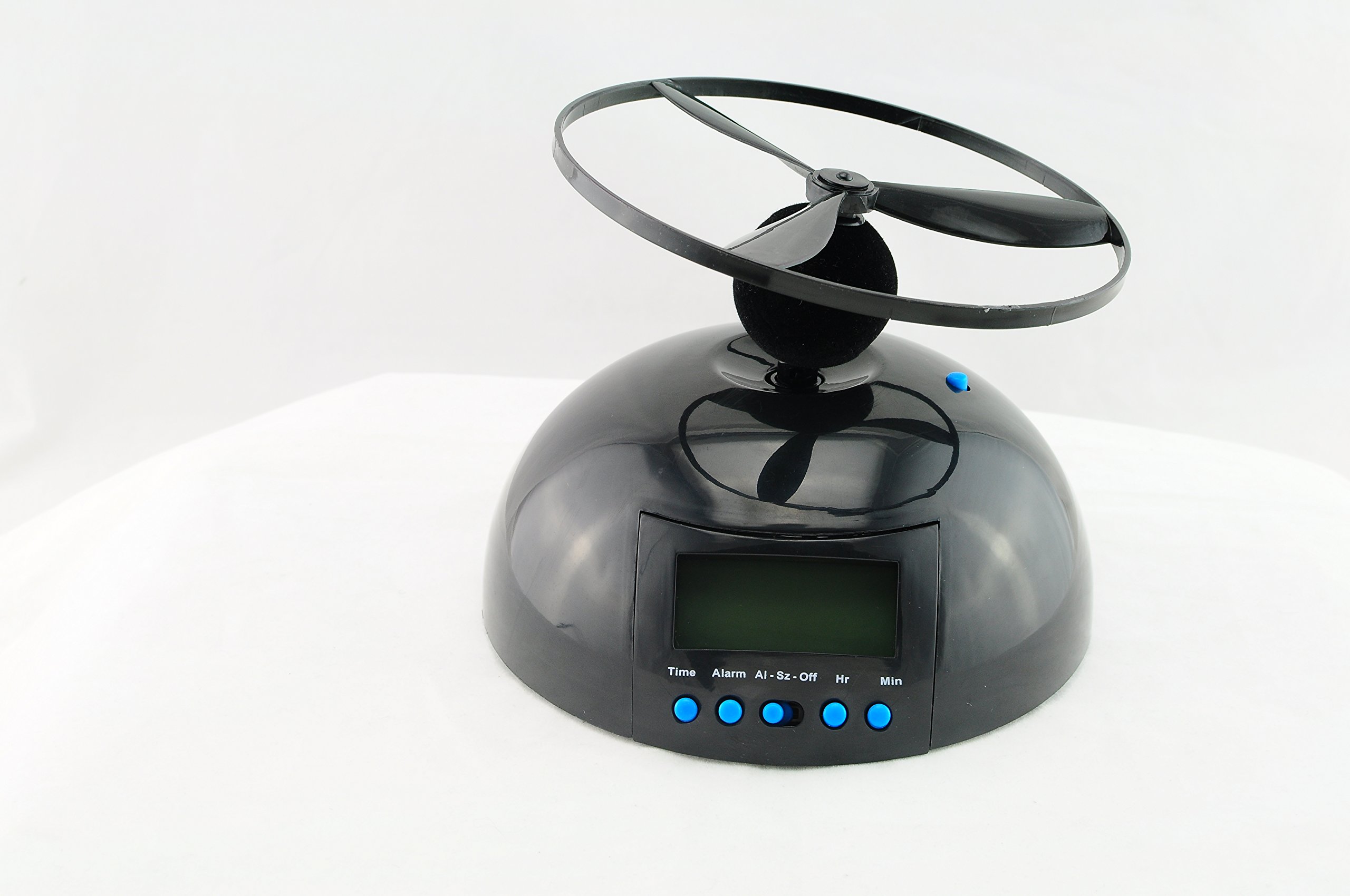 Denshine Flying Helicopter Novelty Alarm Clock UFO Propeller Fly LCD Digital Alarm Clock Most Effective for Heavy Sleepers Wake-Up Artifact Best Gift for College Students & Workers