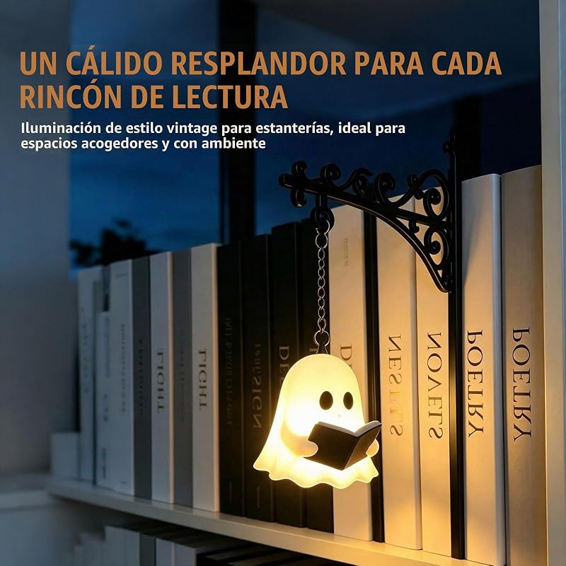 Lámpara de Estantería, Luz LED Retro para Libros, Decoración — foto 5 de 7
