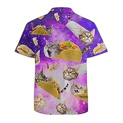 Taco Cat Mens Funny Hawaiian Shirts 3D Graphic