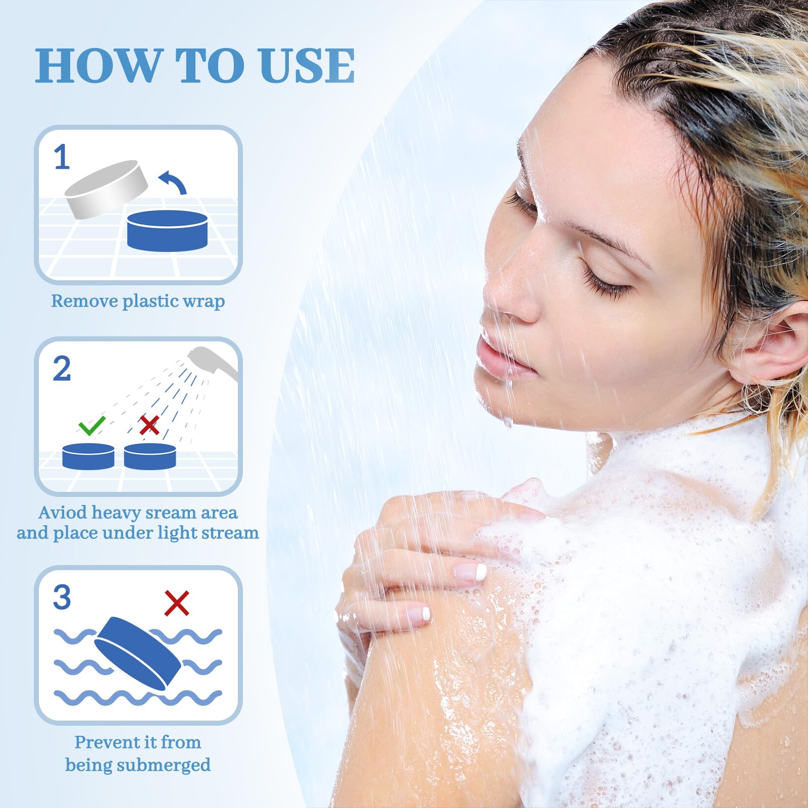 TranquilBliss Shower Steamers 6 Count, Shower Steamers with Natural Ingredients, 6 Different Scents & Individually Wrapped, Christmas and Birthday Good Option for Her, Mom, Friends