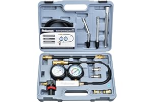 Prokomon Engine Cylinder Leak Down Tester Kit;Cylinder Leakage Tester Set for Pressure Check and Leakage Rate Test；Gasoline Engine Leakdown Tester Kit with Extension Rod Grey
