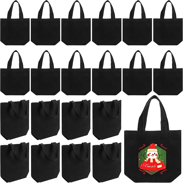 Amazon.com: Pertion 6 Pack Small Canvas Tote Bags, 9 x 8 x 4