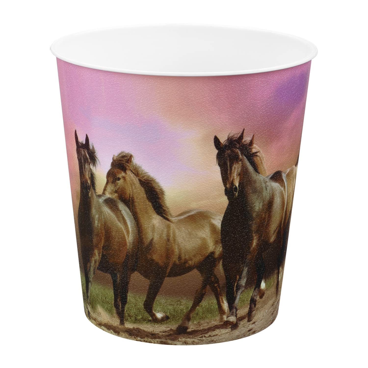 Idena Waste Paper Bin Polypropylene, 9 litres Wild Horses Wild Horses