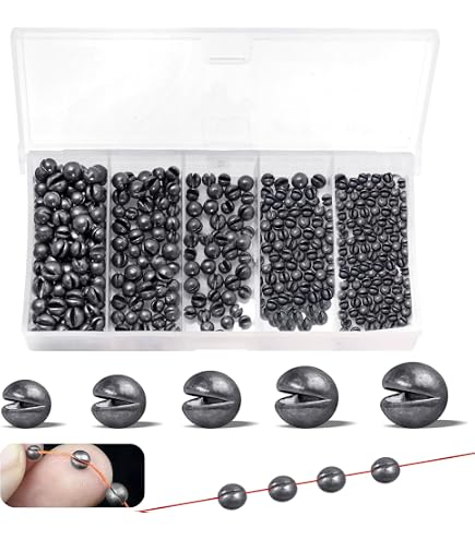 100/120pcs Fishing Weights Kit Premium Split Shot Sinkers