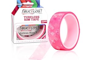BUCKLOS Tubeless Rim Tape 17/19/21/23/25/28/30/32/35mm Width x 10m Length, Bike Wheel Rim Tape Suitable for Tubeless MTB/Road/Gravel Bikes Wheel Carbon Tubeless Kit -23mm