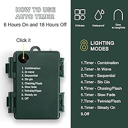 KOUQIYA Battery Operated Christmas Lights, 2 Set of