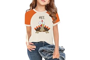 YI XIANG RAN Boys Girls Thanksgiving Shirts Kids Gobble T Shirt Cute Thanksgiving Turkey Graphic Tshirts Long Sleeve Tee Tops 5-14y