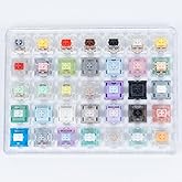 GATERON Mechanical Magnetic Keyboard Switches Tester for Keyboard(35PCS) | Include multiple switches like Magnetic Jade,Oil King,Baby Kangaroo etc,compatible for MX Mechanical Gaming Keyboard