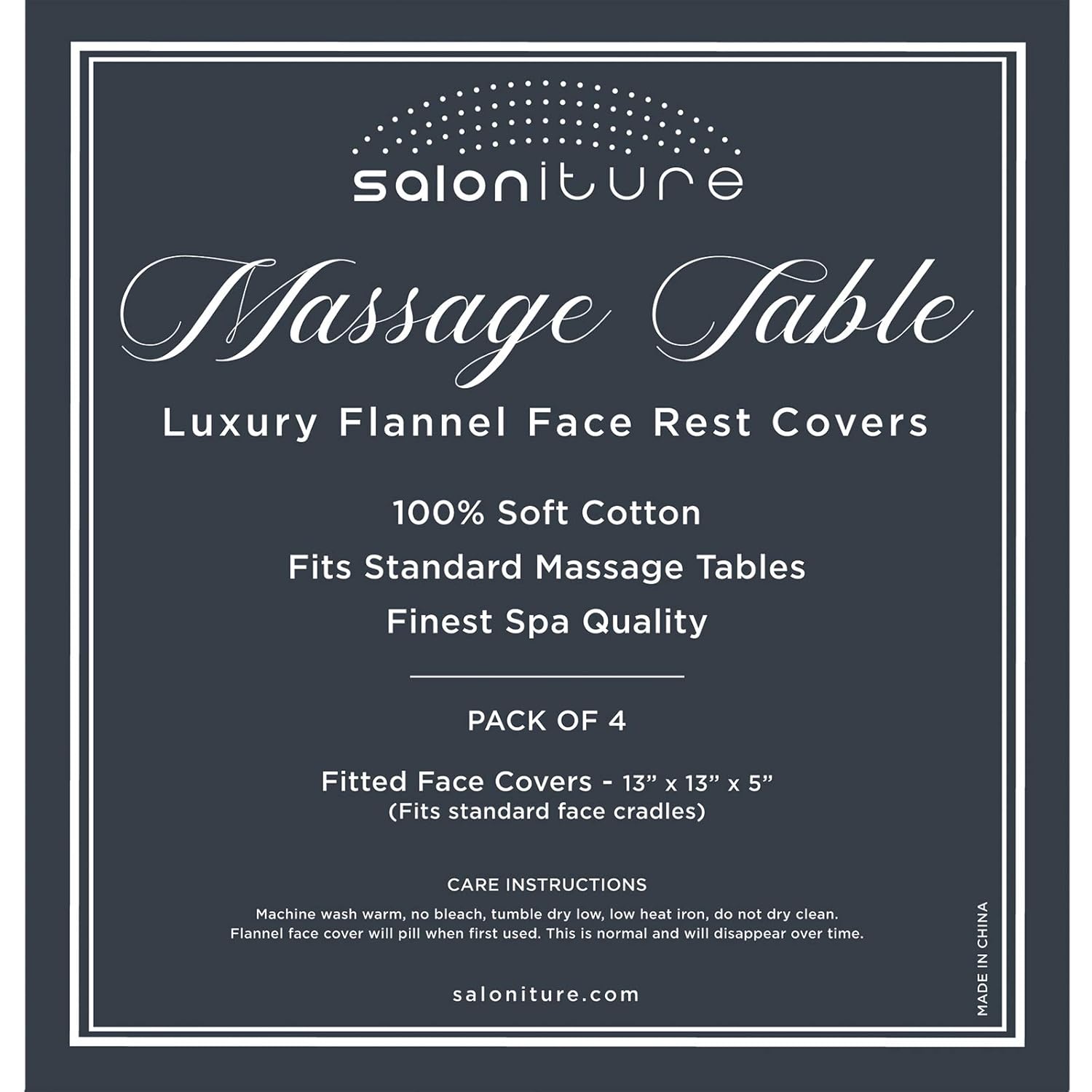 Saloniture 4-Pack Premium 100% Cotton Flannel Face Cradle Covers - Soft Cotton Fitted Massage Table Cradle Cover - Natural : Beauty