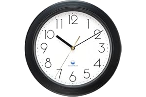 Caysie 11 Inch Sealed Indoor Outdoor Waterproof Wall Clock, Dustproof Silent Non-Ticking Battery Operated Quality Quartz Roun