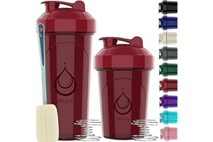 diliqua 2 PACK, 28 oz & 20 oz Shaker Bottles for Protein Mixes | BPA-Free & Dishwasher Safe |small protein shaker bottle | Shaker Cups for protein shakes | Blender Shaker Bottle Pack