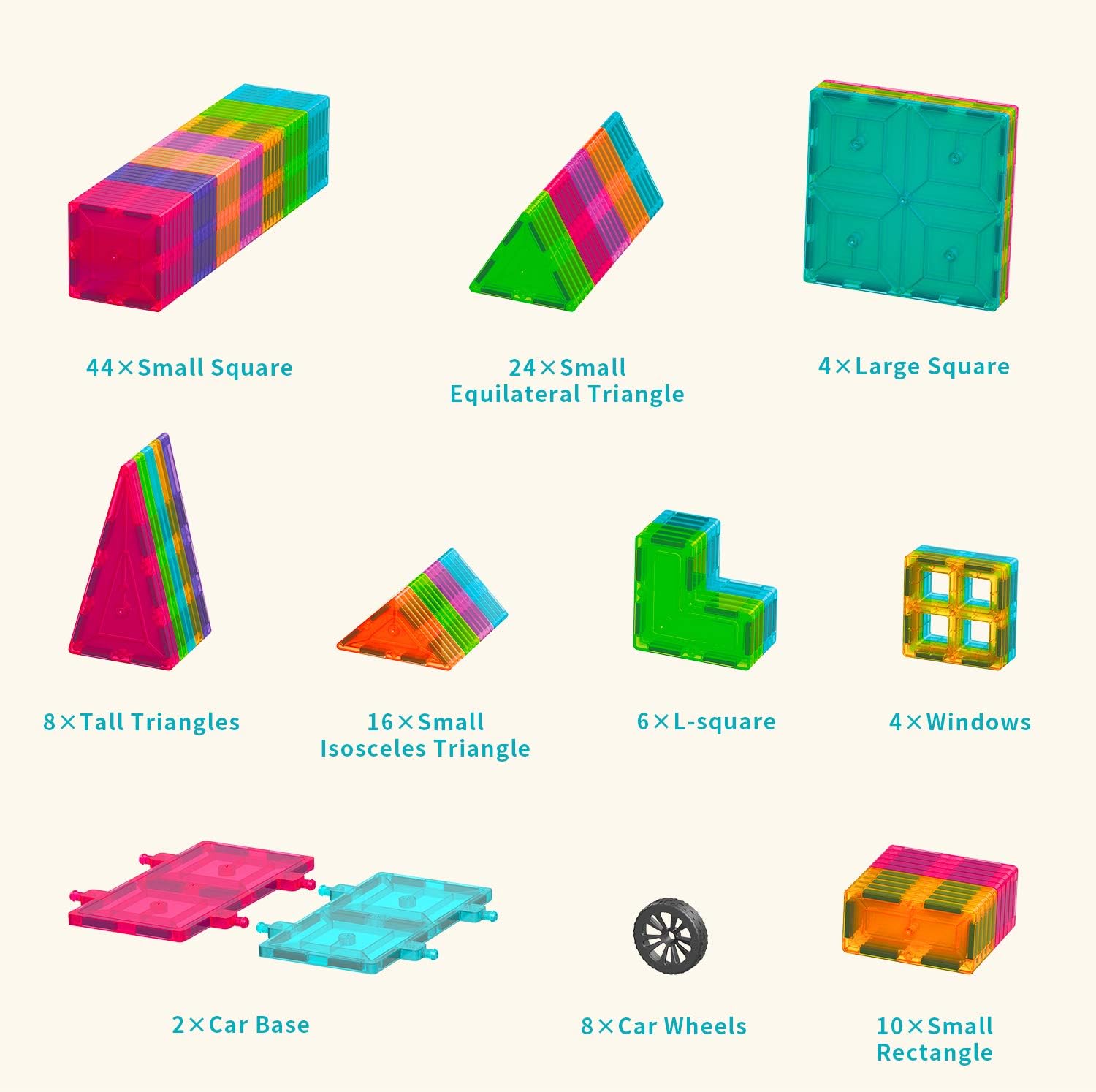 128 piece magnetic block set