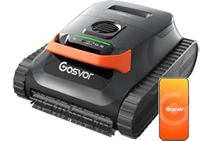 (2026 New) Gosvor Pool Vacuum Robot LiteVac G1, Wall & Waterline & Platform, 15.2 lbs Ultra-Lightweight, Up to 200-Min Runtim