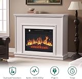 YITAHOME White Electric Fireplace Suite 39" with 7-Day Remote Control LED Flame view 6