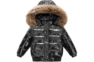 Girls and Toddler's Metallic Hooded Puffer Jacket Boys Insulated Parka Warm Coat Padded Thick Down Outwear Thermal