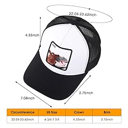 Trucker Hat Men Animal Snapback Hats Adjustable
