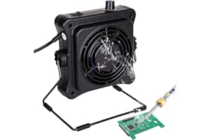 Noah Fume Extractor Solder Smoke Absorber Remover, Soldering Fan Smoke Absorber, 110V 23W Quiet DIY Working Fan for Soldering Station,Black