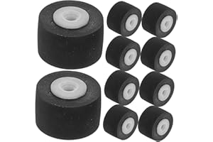 UKCOCO 10pcs Rubber Cassette Deck Pinch Roller with Bearing Wheel Smooth Operation Amplifier Part