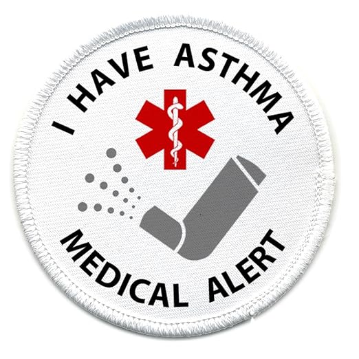 I HAVE ASTHMA Medical Alert Symbol 2.5 inch Sewon Patch