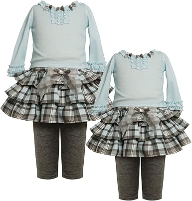 bonnie jean metallic plaid dress