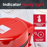 Sensio Home Mini Waffle Maker Red 550W Non Stick Coating Recipes Included view 6