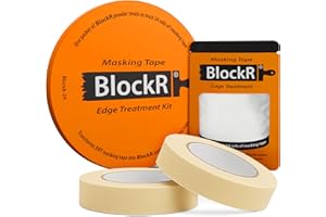 GPG2 BlockR Starter Pack, Edge Treatment Kit with 2 Paper Masking Tapes, Get Clean Paint Lines with Any Tape, 40+ Treatments