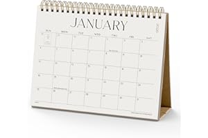Cabbrix Small Desk Calendar 2026, Standing Flip Calendar January 2026 to June 2027, 8"x 6" 18 Months Stand Up Desktop Calenda