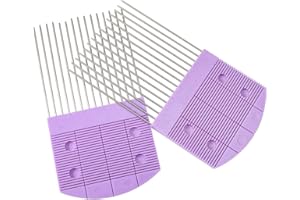 COHEALI Paper Quilling Combs Set 6 Pieces with Stainless Steel Teeth and Plastic Handles DIY Paper Craft Tools for Curling Fl