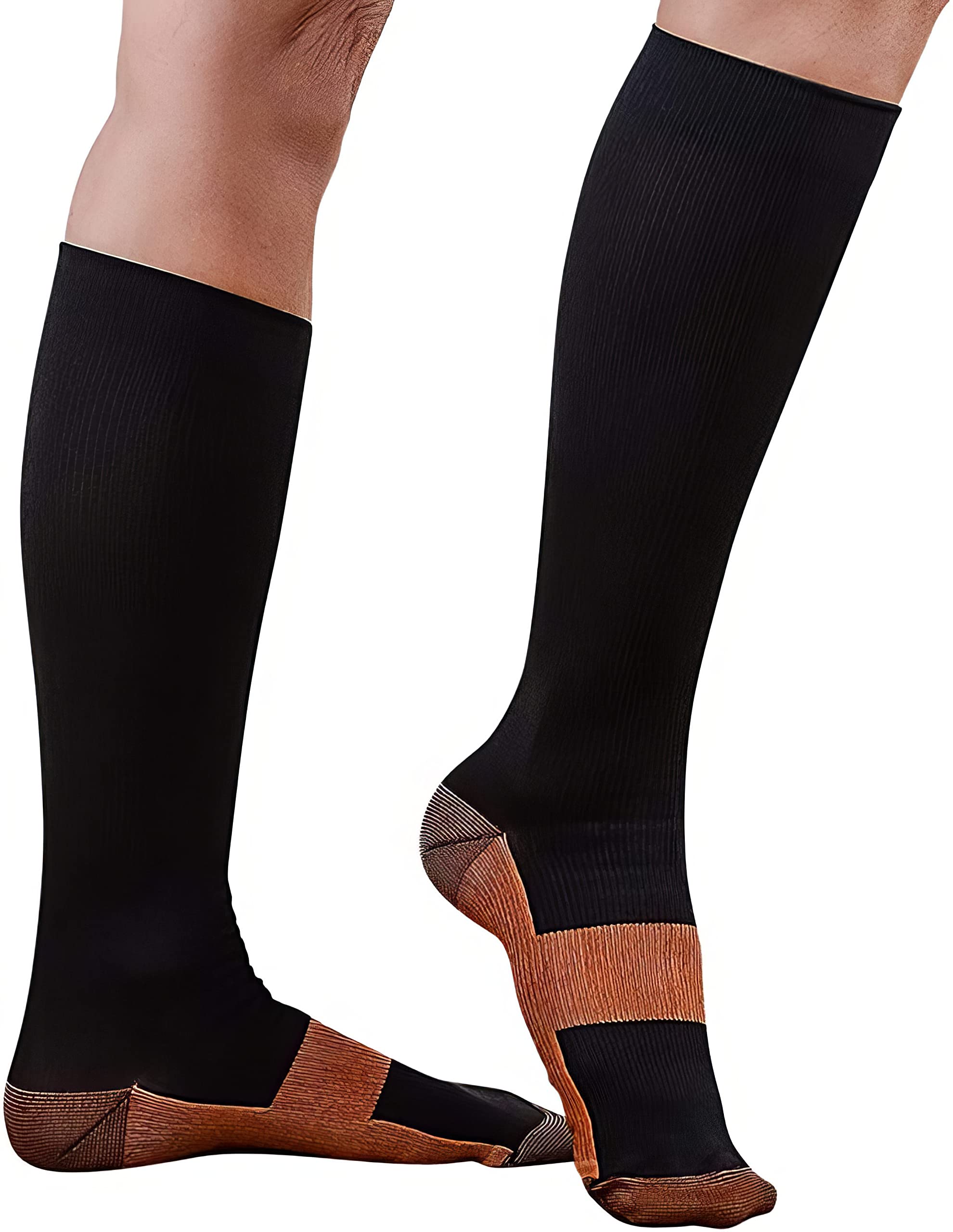 Neuropathy Socks Women - Neuro Copper Compression socks for Rheumatoid Arthritis and Long Haul Flight - 1 Pair Medium