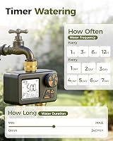Diivoo 2 Zone Water Timer for Garden Hose Brass Inlet & Outlet IP67 view 2
