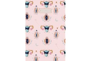 Uterus and labia illustration lined notebook: Pink