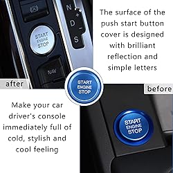 Car Push Start Button Cover Compatible with