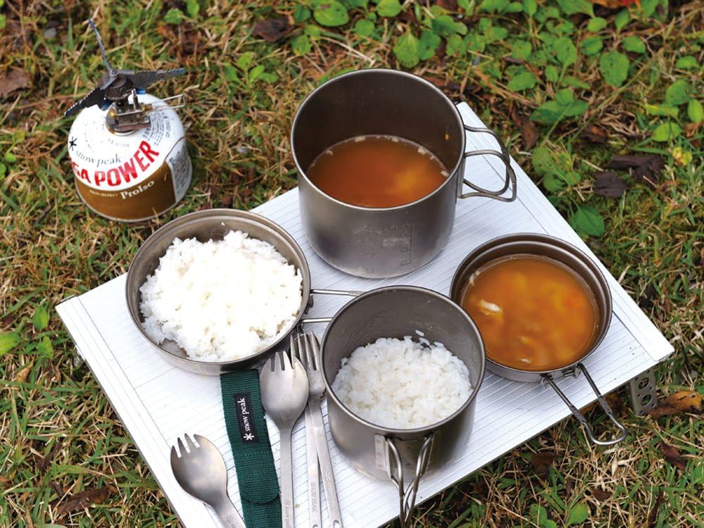 Snow Peak Trek 1400, SCS-009T, Japanese Titanium Cookware Set Pot