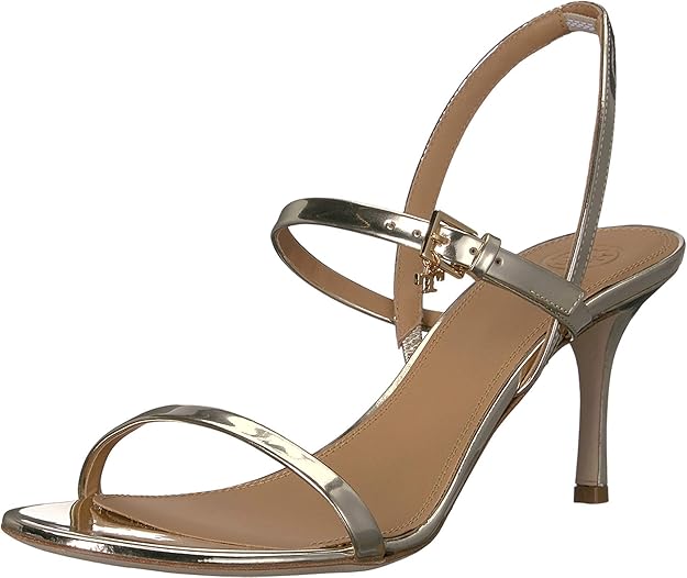 Amazon.com | Tory Burch Women's Penelope Mirror Metallic Sandals Slingback | Flats